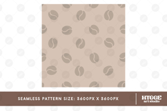 Coffee Lover Seamless Pattern Surface Design PNG DTF Latte Product Image 2