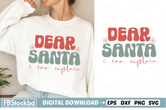 Dear Santa i can explain SVG | Retro Christmas SVG Design Product Image 1