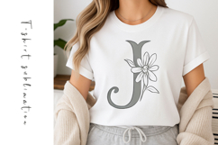 Alphabet, Letters, Monogram, Gray Flowers Product Image 1