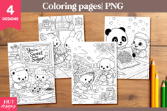 Valentine Kids Coloring Pages Cute Animal Coloring Pages Product Image 1