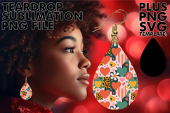 Chic Teardrop Earrings Designs, Valentine's Pattern Product Image 1
