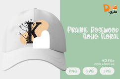 Prairie Rosewood Boho Floral Monogram Product Image 1
