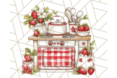 Cottagecore Strawberry Kitchen PNG Clipart, Retro Fruit Png Product Image 5