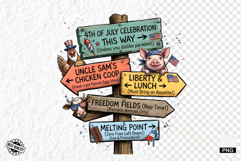 Patriotic Animals Signspots PNG Clipart Product Image 1