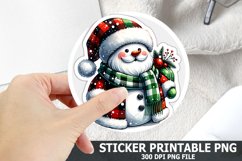Christmas Santa Sticker| Christmas Sticker PNG Design Product Image 1