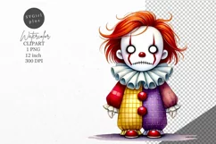 Halloween clipart, Clown clipart, Doll clipart, Product Image 1