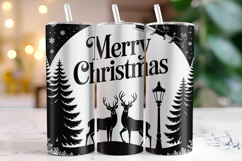 Merry Christmas Tumbler Wrap | Christmas | Sublimation Product Image 1