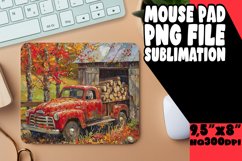 Red Pickup Harvest Mouse Pad PNG Print Product Image 1