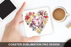 Spring Flower - Coaster Sublimation Design Product Image 1