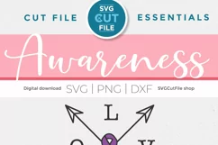 Lupus svg - a lupus awareness svg with arrows and ribbon Product Image 4