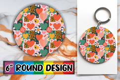 Joyful Keychain PNG Inspiration, Valentine's Pattern Product Image 1
