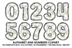 Enchanted Garden Patchwork Alphabet PNG Clipart 300 DPI Product Image 5
