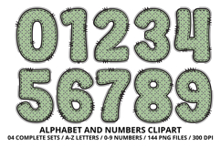 Enchanted Garden Patchwork Alphabet PNG Clipart 300 DPI Product Image 5