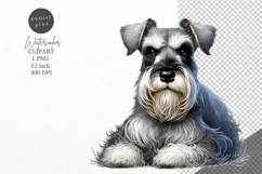 Schnauzer clipart, Dog clipart, Animals clipart Product Image 1