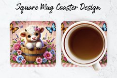 Halloween Cow Mug coaster | Coaster | Sublimation Design Product Image 1