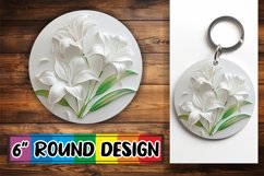 3D Floral Dreams: Circle Design PNG Sublimation Product Image 1