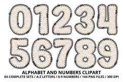 Lovely Baby Shower Alphabet &amp; Numbers Clipart PNG 300 DPI Product Image 5