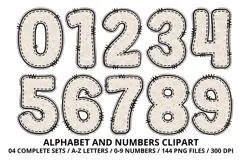 Lovely Baby Shower Alphabet & Numbers Clipart PNG 300 DPI Product Image 5