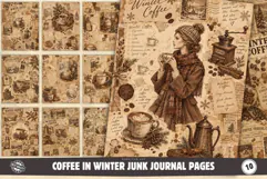 Coffee In Winter Junk Journal Pages Product Image 1