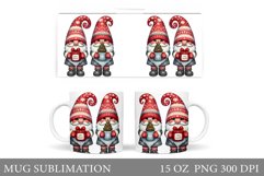 Christmas Gnome Mug Design. Christmas Mug Sublimation Product Image 1