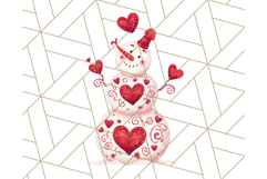 Patterned Snowman Silhouette PNG Clipart Product Image 5