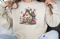 Valentines Day Fairy Houses Clipart PNG Product Image 1