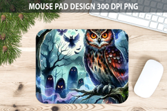 Watercolor Owl Mouse Pad Sublimation - Animal PNG Product Image 1