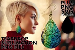 Sublimation-Print Teardrop Earrings Product Image 1