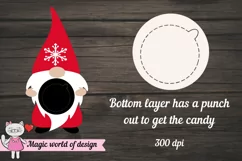 Gnomes with a snowflake candy dome svg, Couple Ornament Product Image 2