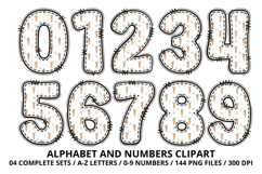 Easter Day Alphabet PNG - Letters &amp; Numbers Clipart 300 DPI Product Image 5