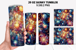 Skinny Tumbler 20oz Wrap Design, Summer Tumble PNG Design Product Image 1