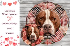 Pit Bull Wind Spinner Sublimation, Pit Bull Sublimation PNG Product Image 1