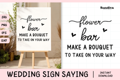 Wedding Sign Saying SVG | Flower Bar Make A Bouquet Product Image 1