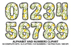 Mediterranean Lemon Alphabet PNG Summer Letters 300 DPI Product Image 5