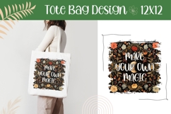 Floral Moon Illustration, Make Your Own Magic PNG Product Image 1