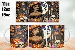 Halloween Witch Mug Wrap Sublimation 11oz, 12oz, 15oz Product Image 1