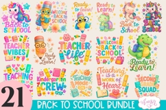 Back to school shirt PNG BUNDLE, Cute teacher sublimation Product Image 13