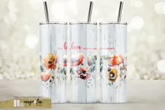 MOTIVATIONAL floral sublimation tumbler wrap design png Product Image 2