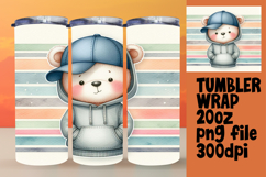 LUXE PNG Tumbler Design 20oz , Teddy Bear Product Image 1