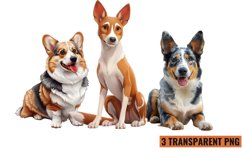 Watercolor Dog Breed Clipart , PNG Product Image 1