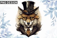 Victorian Wolf Sublimation PNG Design Product Image 1