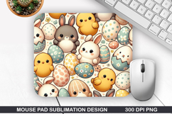 Easter Eggs Mouse Pad Sublimation, Easter Mouse Pad PNG Product Image 1