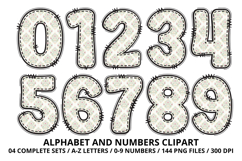 Easter Day Alphabet PNG - Letters &amp; Numbers Clipart 300 DPI Product Image 5