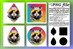 Round and Whimsical: Cat Sublimation Art Product Image 1