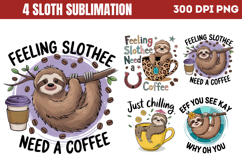 Sloth Sublimation PNG Product Image 1