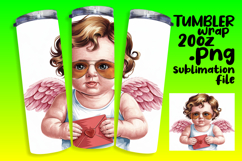VIBRANT Sublimation Tumbler Design , Cupid Product Image 1