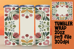 20oz Tumbler Wrap for Personalization , Flowers Product Image 1