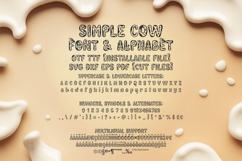 Simple Cow Font | Cute Cow Font with Farm Animals Product Image 11