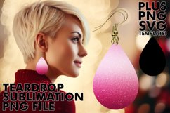 Ombre Sparkle: Glitter Teardrop Earrings Product Image 1