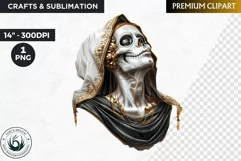 La Llorona Day of the Dead, la catrina Sugar Skull Clipart Product Image 1